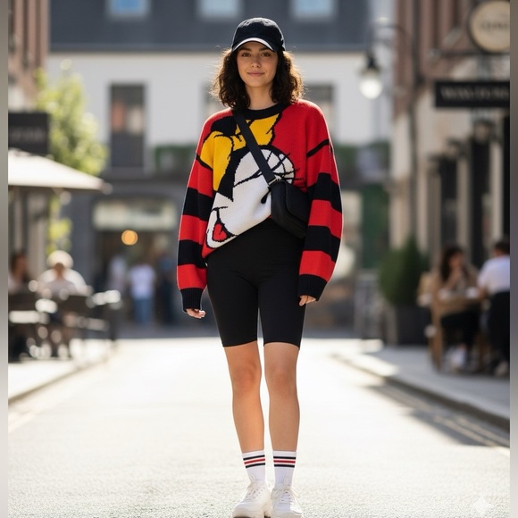 VINTAGE DISNEY 80s/90s Minnie Mouse Sweater | Medium | Mickey Mouse - Picture 1 of 4